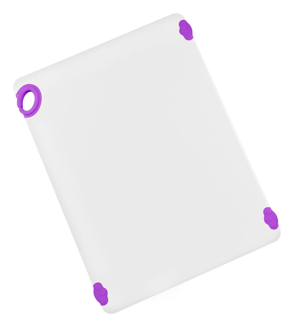 Winco Non-Slip Cutting Board with Hook, 18" x 24" x 1/2", Purple