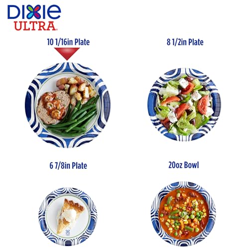 Dixie Ultra Heavy Duty Paper Plates, 10 Inch, 44 Count, Soak-Proof