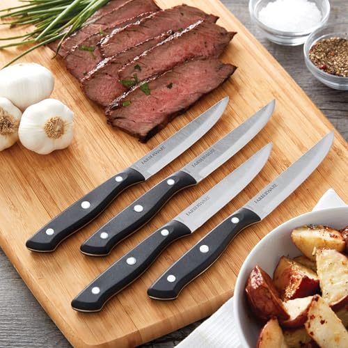 Farberware 8-Piece Steak Knife Set, 4.5" High Carbon Stainless Steel