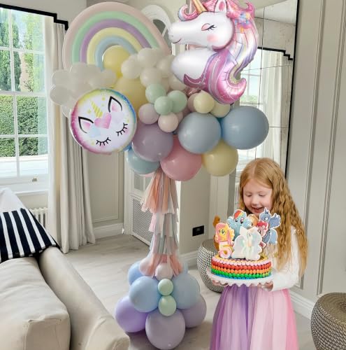 Pink Purple Unicorn Balloon Set - 5pcs Unicorn Party Decorations for Birthday