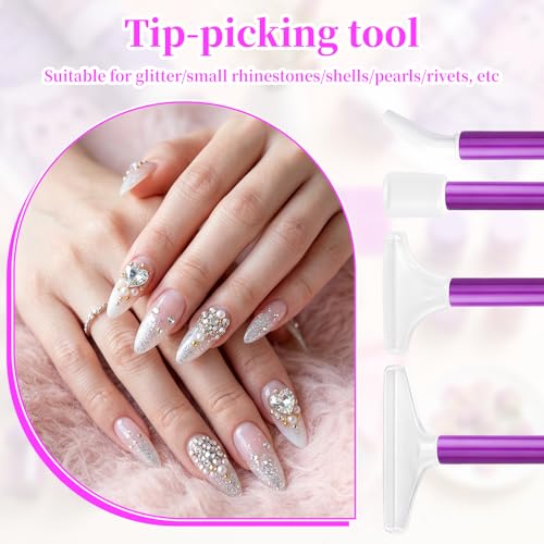 Fampery Rhinestone Picker Tool Kit with Dual-Ended Bedazzling Pens and Tips