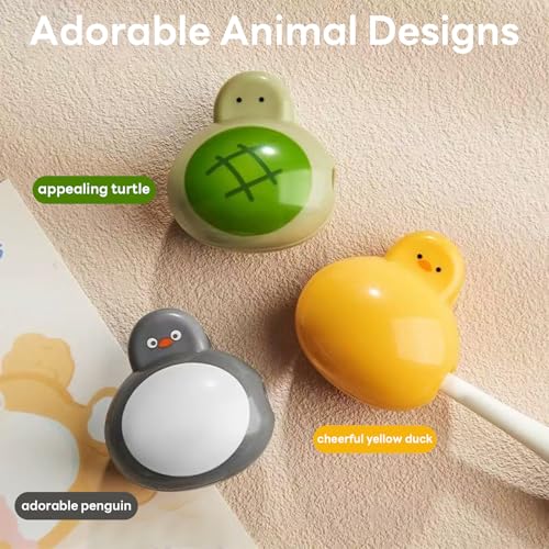 Animal Toothbrush Head Covers - 3 Pack for Kids & Adults