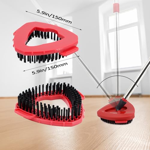 Red Scrub Brush Heads - 2 Pack Compatible with Spin Mop