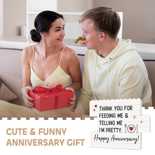 Funny Anniversary Building Block Puzzle Sign - Romantic Gift for Husband