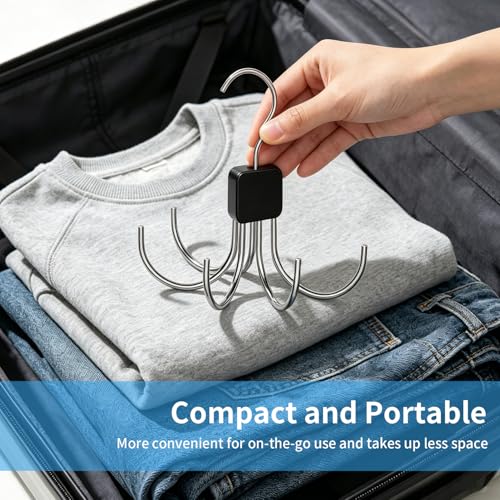 Hekmaden 360° Rotating Belt Hanger & Closet Organizer - 2 Pack