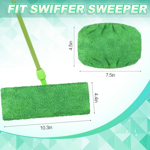 Nuogo 8-Pack Mop Pads for Swiffer Mops - Reusable Wet & Dry Cleaning