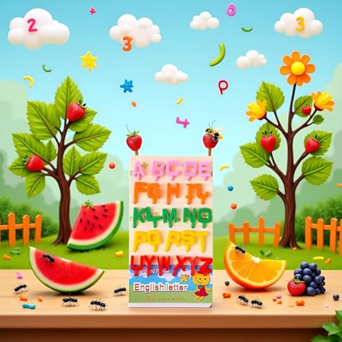 26-Piece Alphabet Food Picks & Fruit Forks for Bento Boxes