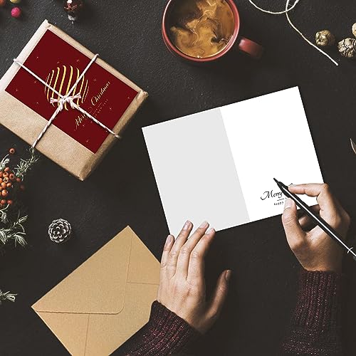 72-Pack Christmas Greeting Cards with Gold Foil Holiday Tree & Envelopes - Variation of THIS listing