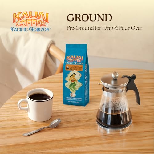 Kauai Coffee Coconut Caramel Crunch Ground Coffee, 10 oz (Pack of 4)