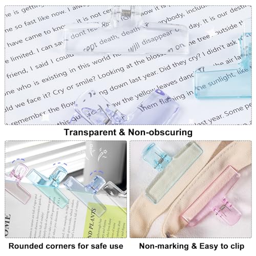 6 Pack Clear Acrylic Chip Clips for Food Storage & Organization