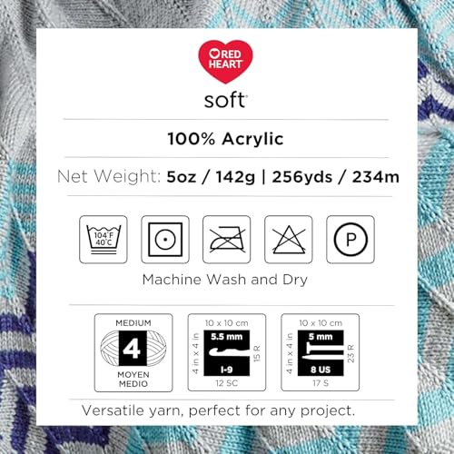 Red Heart Soft Yarn in White - Premium Crafting Material