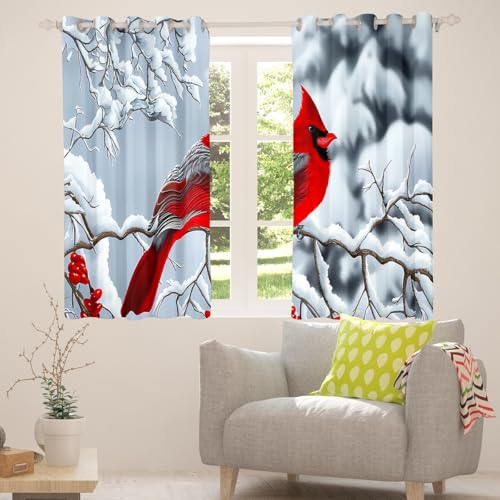 Feelyou Blackout Curtains Set - 2 Panels 52 x 96 Inch, Silver Gray Variation