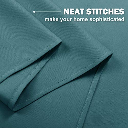 NICETOWN Blackout Curtains - 42"W x 36"L Grommet Panels, Sea Teal (Set of 2)