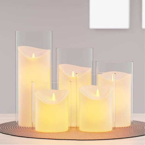 Borosilicate Glass Candle Holder - Clear Hurricane Design | 3" Diameter, 8" Height
