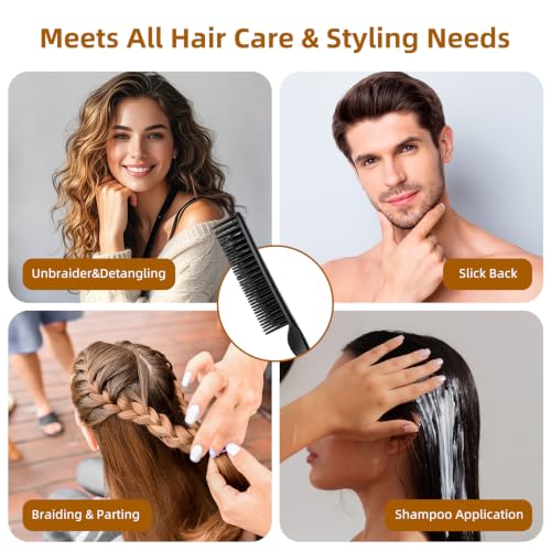 3-Row Detangling Comb Set for Curly and Natural Hair (2-Piece)