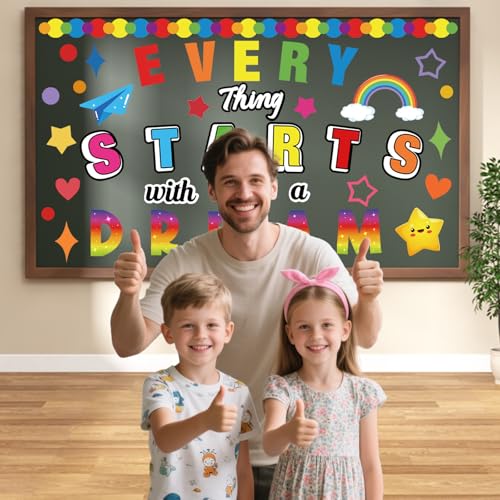Motivational Bulletin Board Cutouts - Dream Wall Decor Set