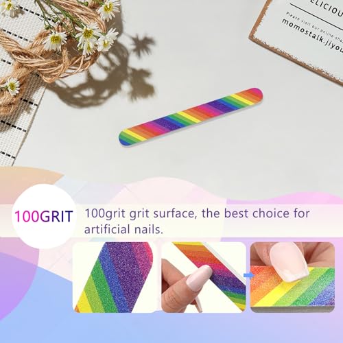 Professional Double-Sided 100/180 Grit Nail Files 24-Pack