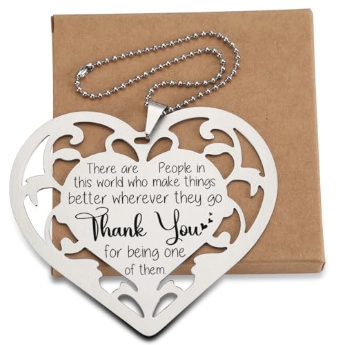 Thank You Stainless Steel Heart Ornament – Appreciation Gift
