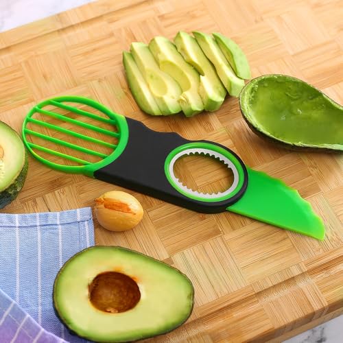 Stainless Steel Avocado Slicer, Corer & Paring Knife Set - 3-in-1 Kitchen Tool