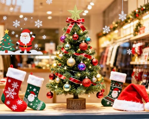 Mini Christmas Tree Topper Stars Glitter Gold 3-Pack 2.36 Inch Tiny Treetop Ornaments
