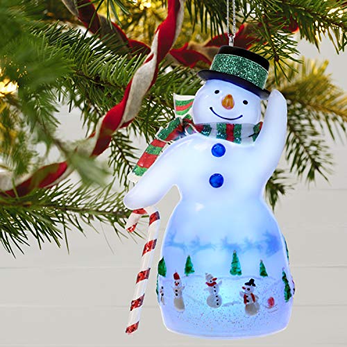 Christmas Snowman Lantern Ornament with Light - Dated 2019, Keepsake Christmas Decor