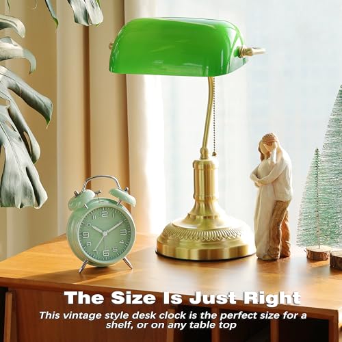 AYRELY 4.5" Twin Bell Loud Alarm Clock for Heavy Sleepers, Silent Non-Ticking