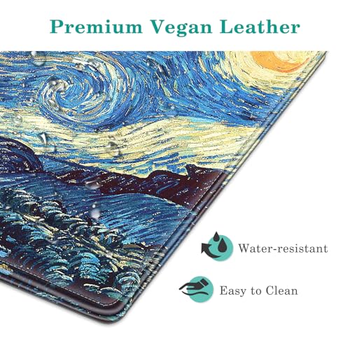 FINTIE Server Book Organizer with Zipper Pocket - Vegan Leather Check Presenter for Waitstaff
