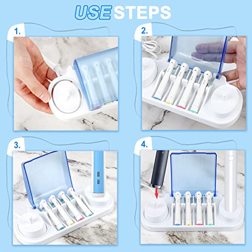 Electric Toothbrush Holder for Braun Oral-B with Charger & Brush Head Storage