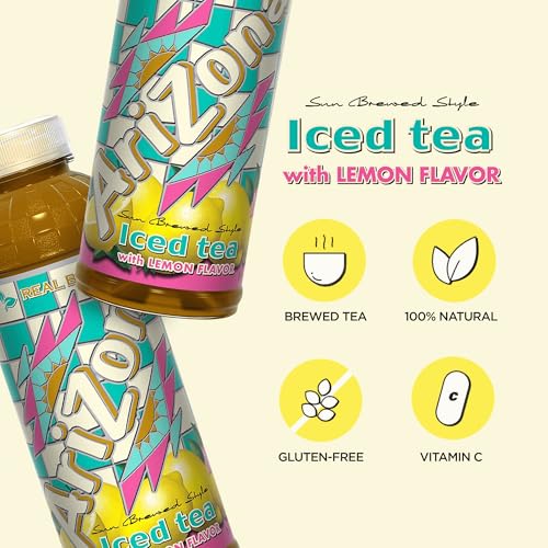 AriZona Lemon Tea - 16 Fl Oz (Pack of 24) - Refreshing Iced Tea