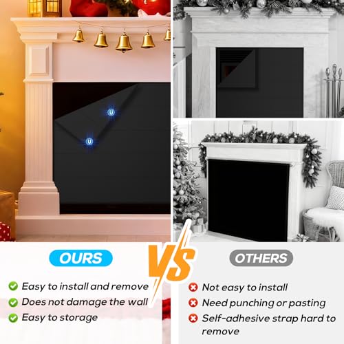 PAWBOSE Magnetic Fireplace Cover - 36x27 Inch Draft Stopper