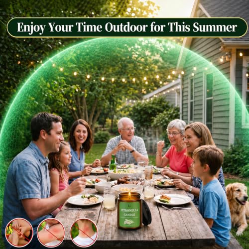 Citronella Candles Outdoor 7oz 1 Pack for Patio & Camping