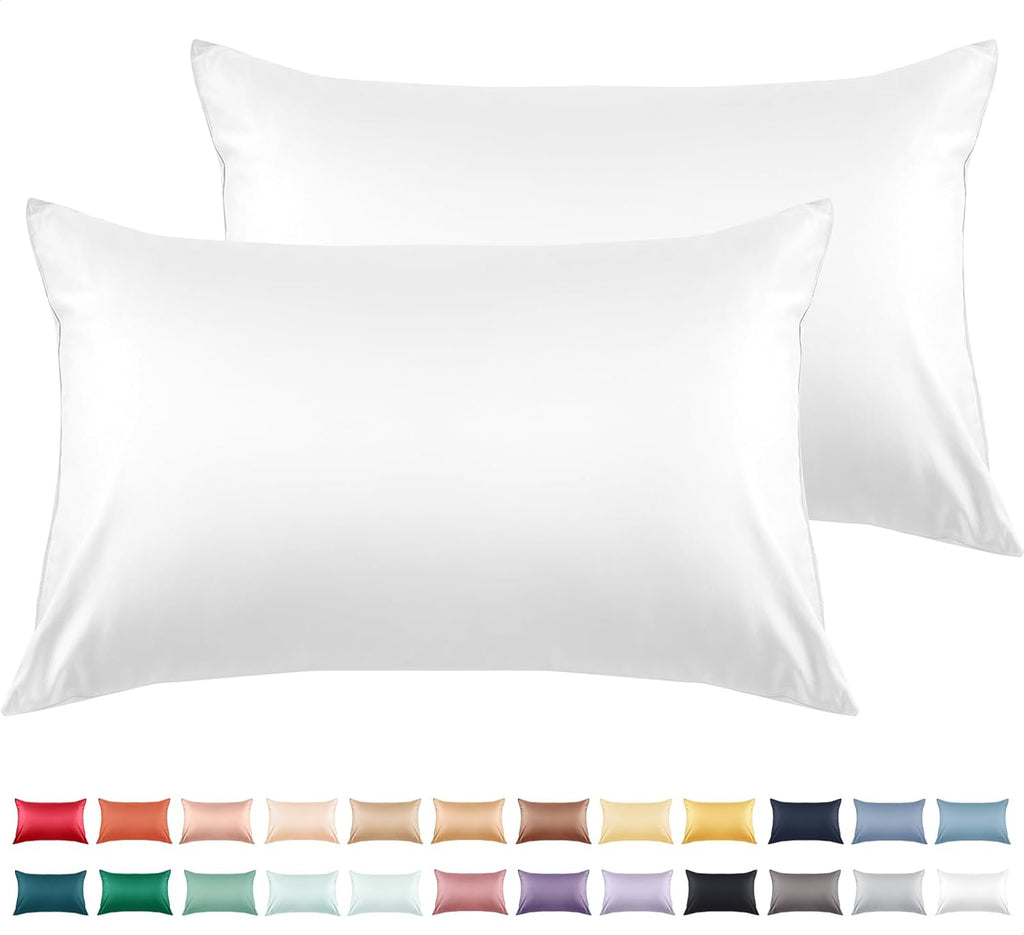 Warmstar Cotton Pillow Cases - Set of 2, 600 Thread Count, Soft & Breathable 20x26 Inches, White