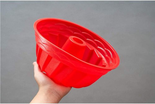IELEK Silicone Fluted Cake Pan - Nonstick Jello Molds for Baking Cakes, Gelatin & Bread | Versatile Kitchen Tool