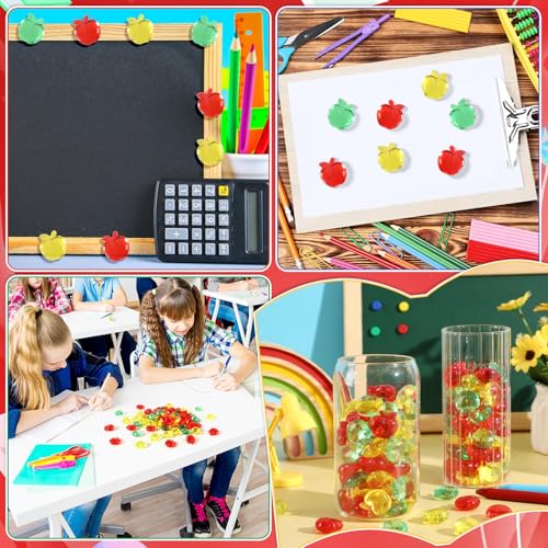 60pcs Mini Artificial Apples - Red, Yellow, Green Fake Fruits