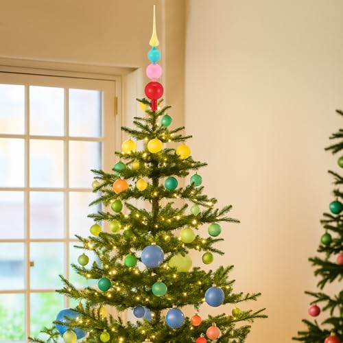 Mercury Glass Christmas Tree Topper - 15 Inch Macarons Vintage Finial