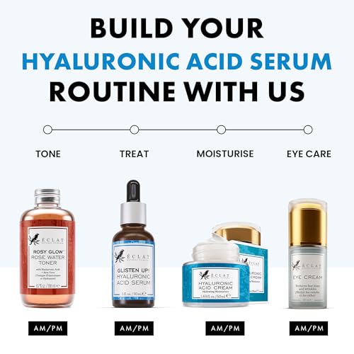 Eclat Skincare Hydrating Hyaluronic Acid Serum 2.5% with Vitamin B5 1 Fl Oz