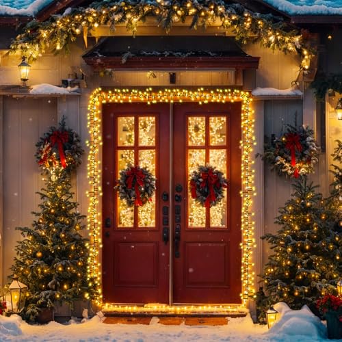 Warm Light 100Ft 2000 LED Christmas String Lights with Remote & 8 Modes
