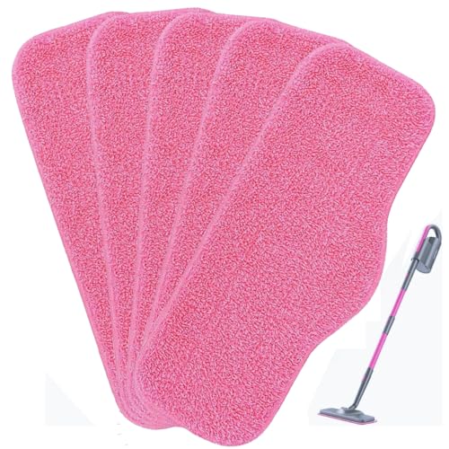 Sgizoku Steam Mop Pads for Schenley & Dupray Cleaners - Pink 5 Pack