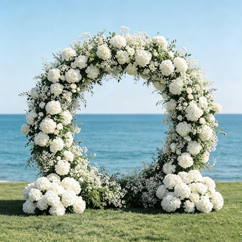 10pcs Artificial Hydrangea Flowers Bulk - Lifelike Silk Heads with Stems