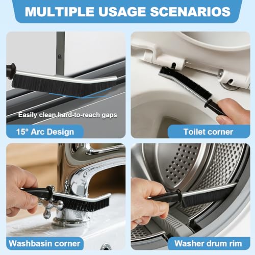 11-Piece Grout Cleaning Brush Set with Steel Scrapers for Deep Scrubbing
