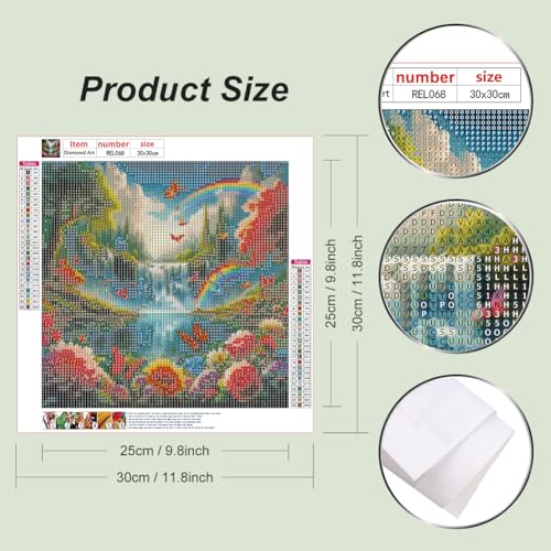 Landscape Diamond Art Kit 12x12 Inch Full Drill DIY Painting
