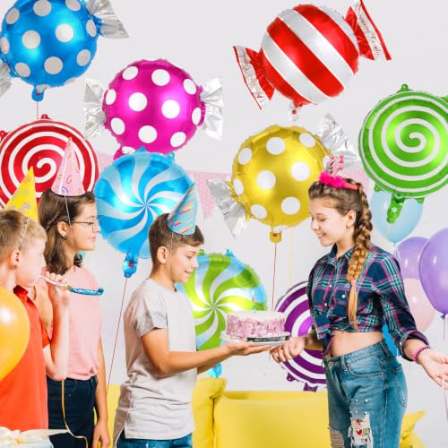 18 Inch Lollipop Candy Balloons - 24 Pcs Foil Balloons for Parties