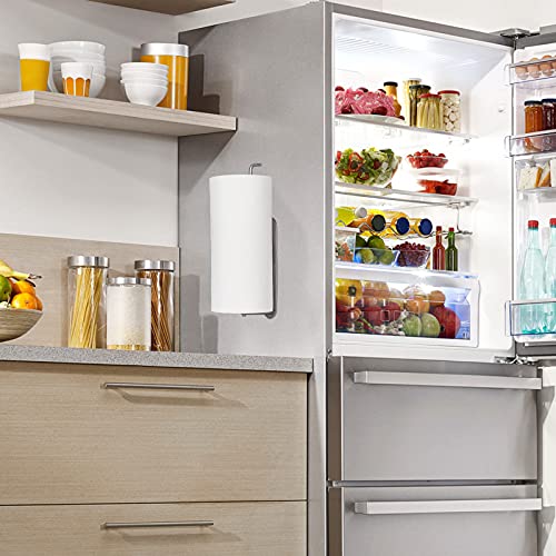 Yoniccal 11.8 Inch Silver Magnetic Steel Paper Towel Holder for Fridge & Kitchen