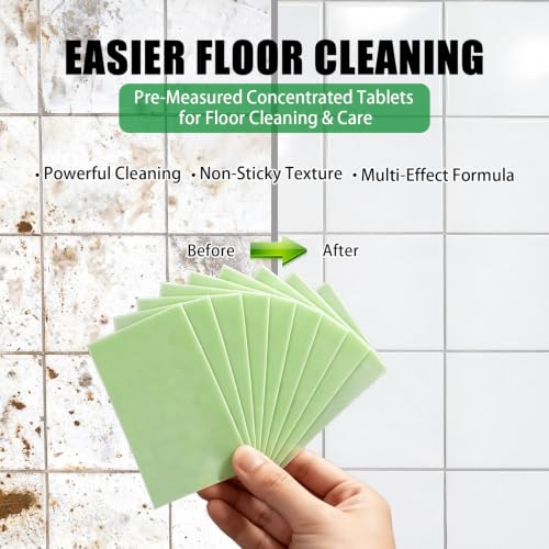 Multi-Effect Floor Cleaning Tablets - Green, 100 Pack | Deep Clean & Shine