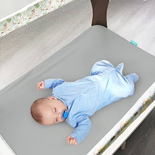 Biloban Waterproof Pack and Play Sheets - 2 Pack Fitted for Baby
