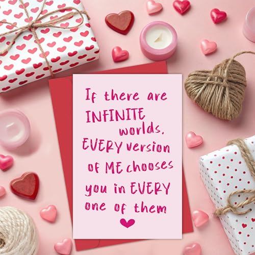 Romantic Anniversary Card - Infinite Worlds Love Message