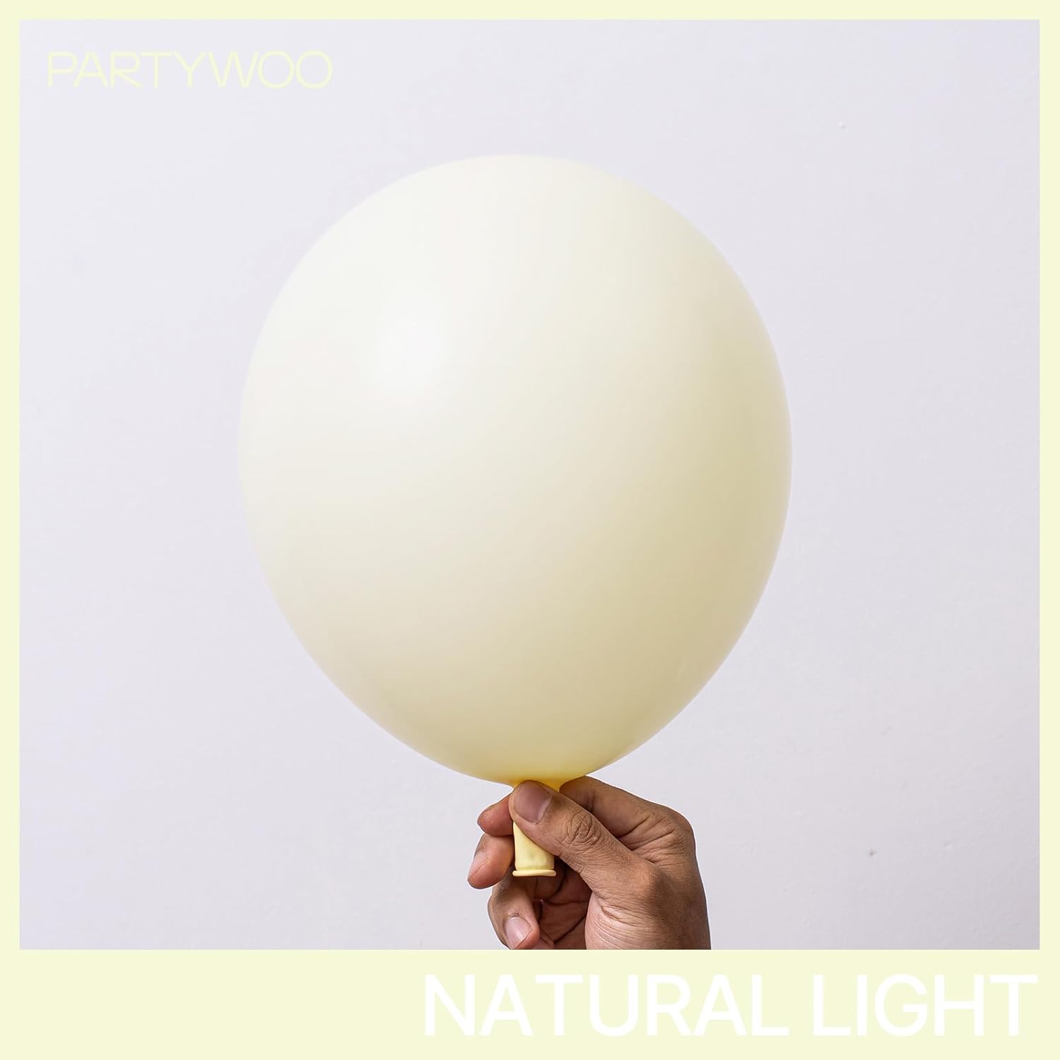PartyWoo Pastel Yellow Balloons - 155-Piece Arch Kit for Baby Showers & Birthday Parties | 5-18 Inch Sizes