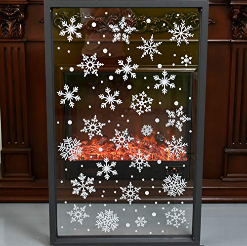 340+ Snowflake Window Clings - Reusable Christmas Decor