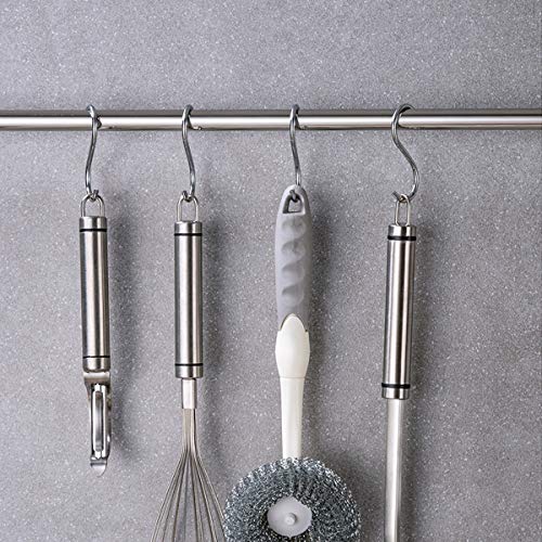 40-Pack Heavy Duty S Hooks - 2.75 Inch Stainless Steel for Kitchen & Home