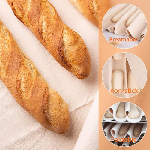 Extra Large Linen Bread Proofing Cloth 23.6x25.5 Inch